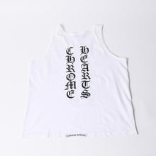 画像をギャラリービューアに読み込む, vCHROME HEARTS クロムハーツ オールドモデル タンクトップ サイズM オールドイングリッシュロゴ ホワイト ブラック 美品 中古 4a000559