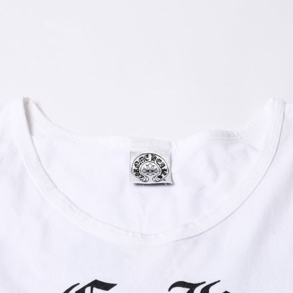 vCHROME HEARTS Chrome Hearts Old Model Tank Top Size M Old English Logo White Black Good Condition Used 4a000559