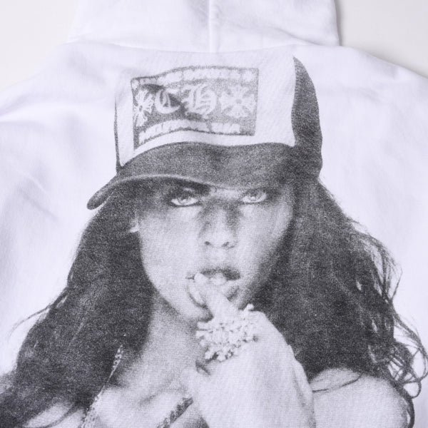 CHROME HEARTS クロムハーツ LLS HOODIE プルオーバーフーディー パーカー サイズXL Laurie Lynn Stark ホワイト 美品 中古 4a000539