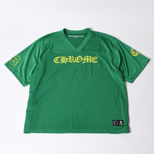 New and unused CHROME HEARTS MESH WARM UP JERSEY Mesh Warm Up Jersey Game Shirt Size XL Green Used 4a000538