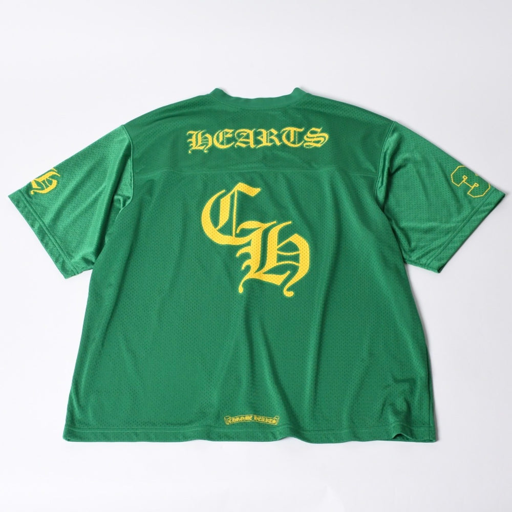 New and unused CHROME HEARTS MESH WARM UP JERSEY Mesh Warm Up Jersey Game Shirt Size XL Green Used 4a000538
