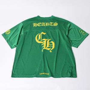 New and unused CHROME HEARTS MESH WARM UP JERSEY Mesh Warm Up Jersey Game Shirt Size XL Green Used 4a000538