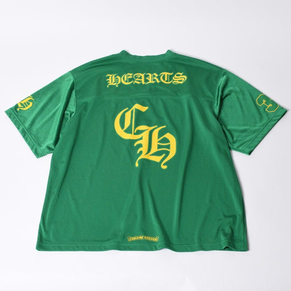 New and unused CHROME HEARTS MESH WARM UP JERSEY Mesh Warm Up Jersey Game Shirt Size XL Green Used 4a000538