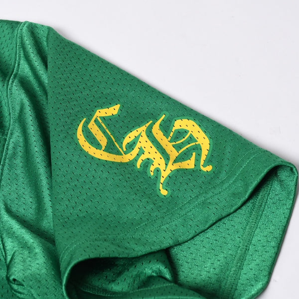 New and unused CHROME HEARTS MESH WARM UP JERSEY Mesh Warm Up Jersey Game Shirt Size XL Green Used 4a000538