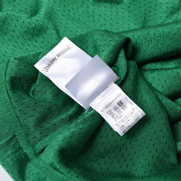 New and unused CHROME HEARTS MESH WARM UP JERSEY Mesh Warm Up Jersey Game Shirt Size XL Green Used 4a000538