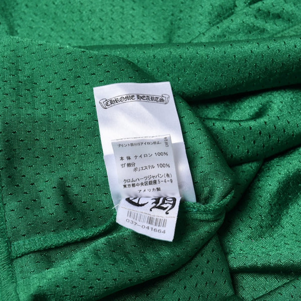 New and unused CHROME HEARTS MESH WARM UP JERSEY Mesh Warm Up Jersey Game Shirt Size XL Green Used 4a000538