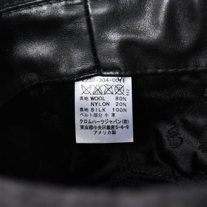 CHROME HEARTS Oval Cross CH Stud Cross Straw Hat Wool Gray Black Hat Size M Good Condition Used 4b013109