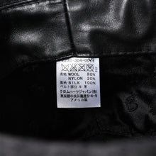 画像をギャラリービューアに読み込む, CHROME HEARTS クロムハーツ オーバルクロス CHスタッド クロス ストローハット ウール グレー ブラック 帽子 サイズM 美品 中古 4b013109