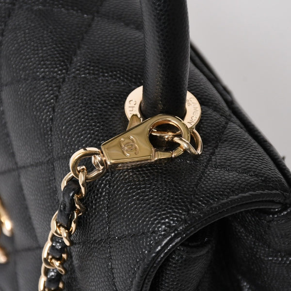 新品未使用 CHANEL シャネル ココハンドルXXS 2WAYハンドバッグ ランダム AS2215 キャビアスキン ソーブラック 中古 4a003950