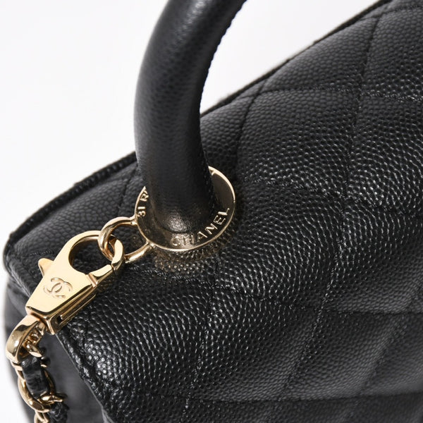 新品未使用 CHANEL シャネル ココハンドルXXS 2WAYハンドバッグ ランダム AS2215 キャビアスキン ソーブラック 中古 4a003950