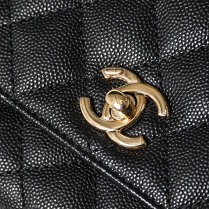 新品未使用 CHANEL シャネル ココハンドルXXS 2WAYハンドバッグ ランダム AS2215 キャビアスキン ソーブラック 中古 4a003950