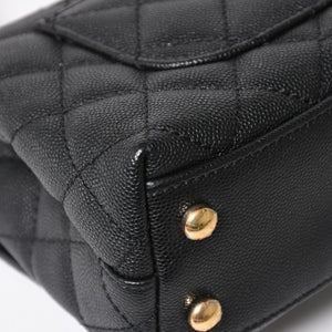 新品未使用 CHANEL シャネル ココハンドルXXS 2WAYハンドバッグ ランダム AS2215 キャビアスキン ソーブラック 中古 4a003950
