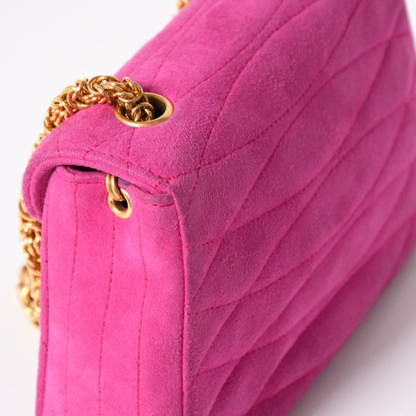 CHANEL Mini One Shoulder Bag No. 2 Coco Mark Stitch Suede Pink Turnlock Gold Hardware Good Condition Used 4a003929