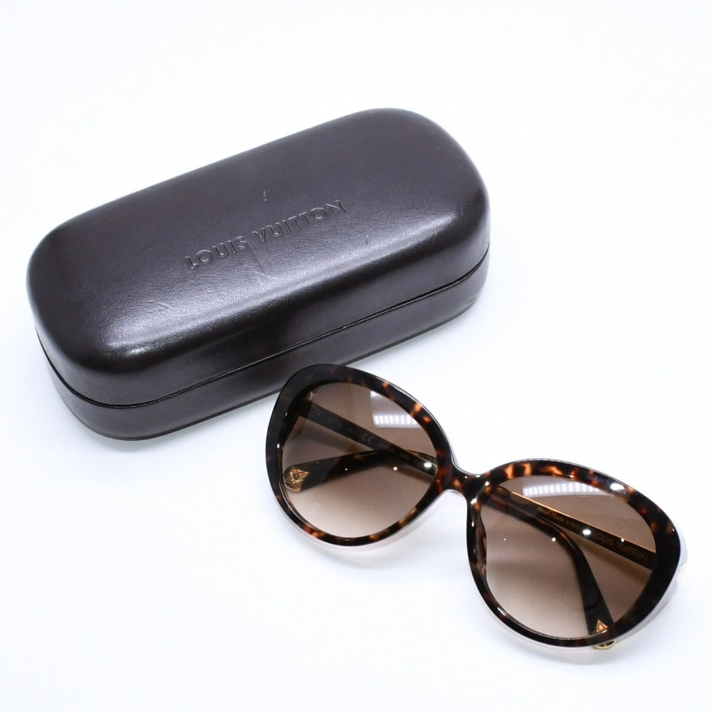 極美品 LOUIS VUITTON ルイヴィトン LV ブルーベル サングラス アイウェア Z0596E サイズ57□16 140 べっ甲カラー ゴールド 中古 4a006606