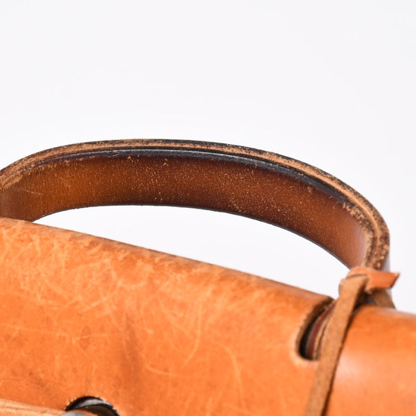 HERMES エルメス エールバッグ TGM トワルアッシュ レザー ◻︎B刻印 トートバッグ ベージュ ブラウン シルバー金具 良品 中古 4b013310