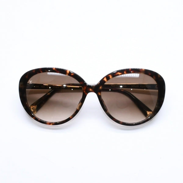 極美品 LOUIS VUITTON ルイヴィトン LV ブルーベル サングラス アイウェア Z0596E サイズ57□16 140 べっ甲カラー ゴールド 中古 4a006606