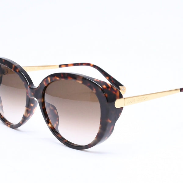 極美品 LOUIS VUITTON ルイヴィトン LV ブルーベル サングラス アイウェア Z0596E サイズ57□16 140 べっ甲カラー ゴールド 中古 4a006606