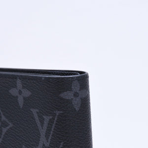 新品未使用品 LOUIS VUITTON ルイヴィトン モノグラムエクリプス クーヴェルテュール パスポールMM M64501 パスポートケース ブラック 中古 4a006609