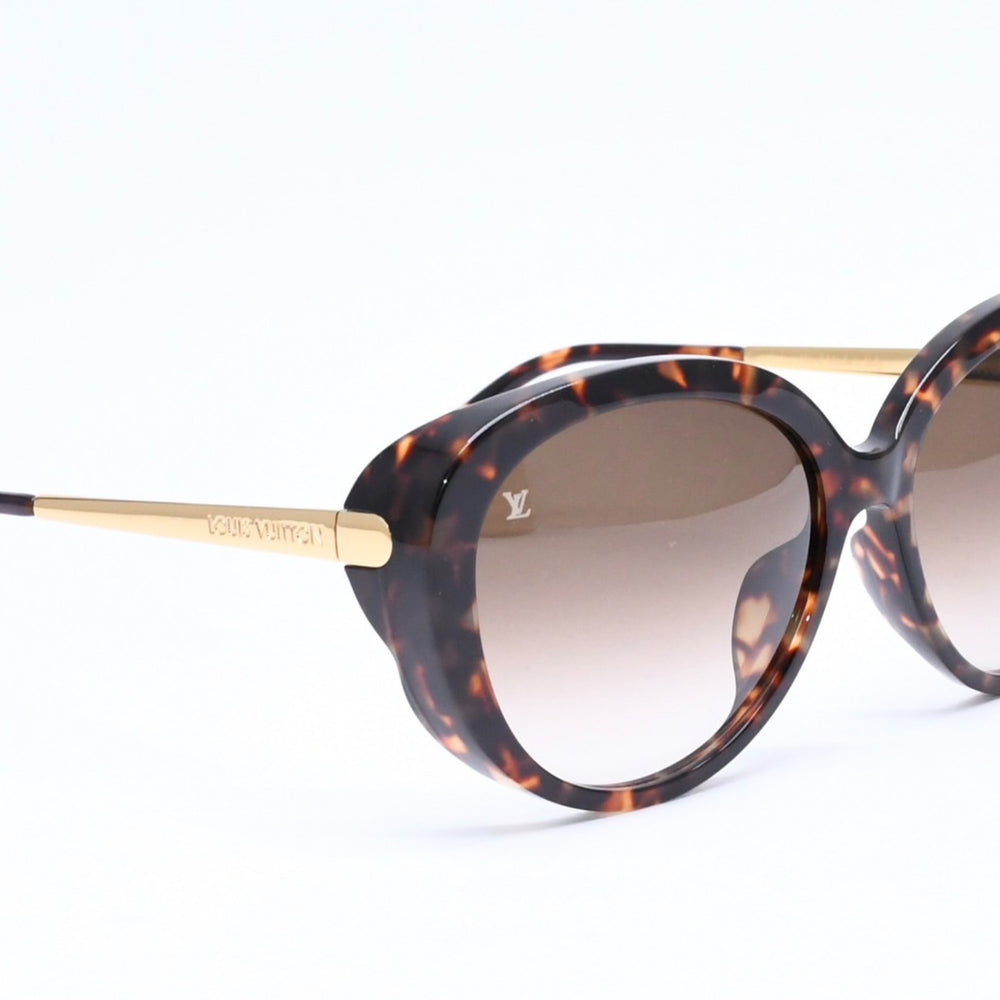 極美品 LOUIS VUITTON ルイヴィトン LV ブルーベル サングラス アイウェア Z0596E サイズ57□16 140 べっ甲カラー ゴールド 中古 4a006606