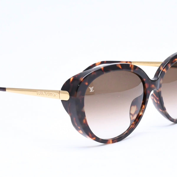 極美品 LOUIS VUITTON ルイヴィトン LV ブルーベル サングラス アイウェア Z0596E サイズ57□16 140 べっ甲カラー ゴールド 中古 4a006606