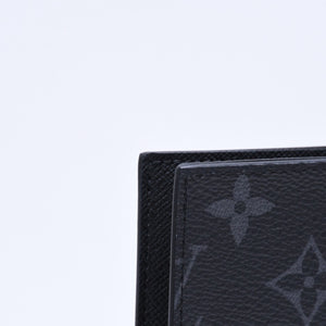 新品未使用品 LOUIS VUITTON ルイヴィトン モノグラムエクリプス クーヴェルテュール パスポールMM M64501 パスポートケース ブラック 中古 4a006609