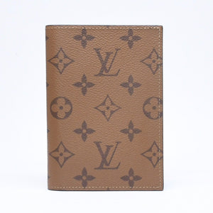 新品未使用品 LOUIS VUITTON ルイヴィトン モノグラムリバース クーヴェルテュールパスポール M26571 ブラウン 中古 4a006623