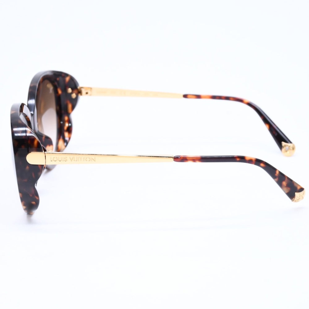 極美品 LOUIS VUITTON ルイヴィトン LV ブルーベル サングラス アイウェア Z0596E サイズ57□16 140 べっ甲カラー ゴールド 中古 4a006606
