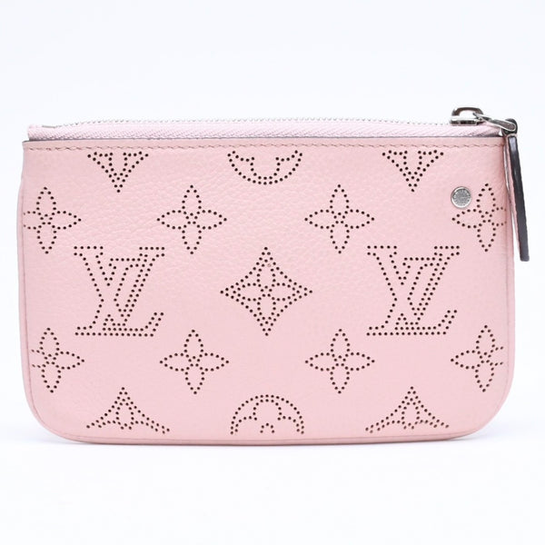 極美品 LOUIS VUITTON ルイヴィトン ポシェット クレ コインケース 小銭入れ M69508 モノグラム マヒナ サーモンピンク 中古 4a006603
