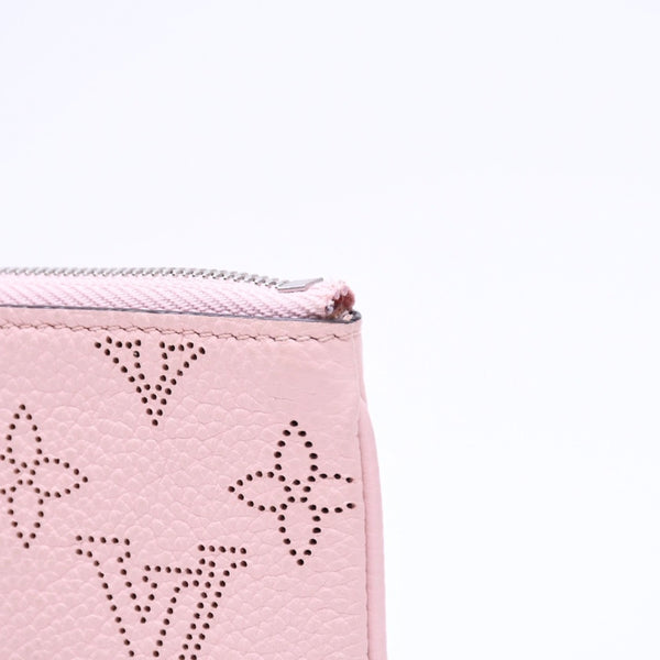 極美品 LOUIS VUITTON ルイヴィトン ポシェット クレ コインケース 小銭入れ M69508 モノグラム マヒナ サーモンピンク 中古 4a006603