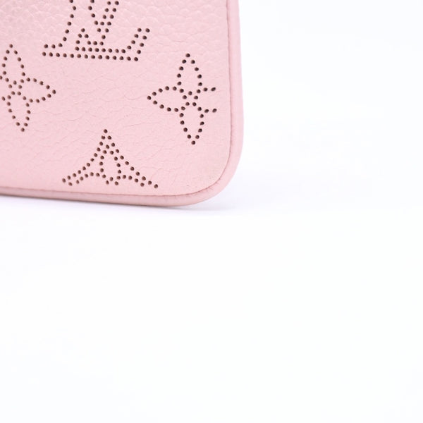 極美品 LOUIS VUITTON ルイヴィトン ポシェット クレ コインケース 小銭入れ M69508 モノグラム マヒナ サーモンピンク 中古 4a006603