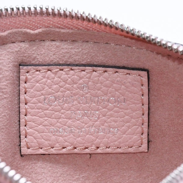 極美品 LOUIS VUITTON ルイヴィトン ポシェット クレ コインケース 小銭入れ M69508 モノグラム マヒナ サーモンピンク 中古 4a006603