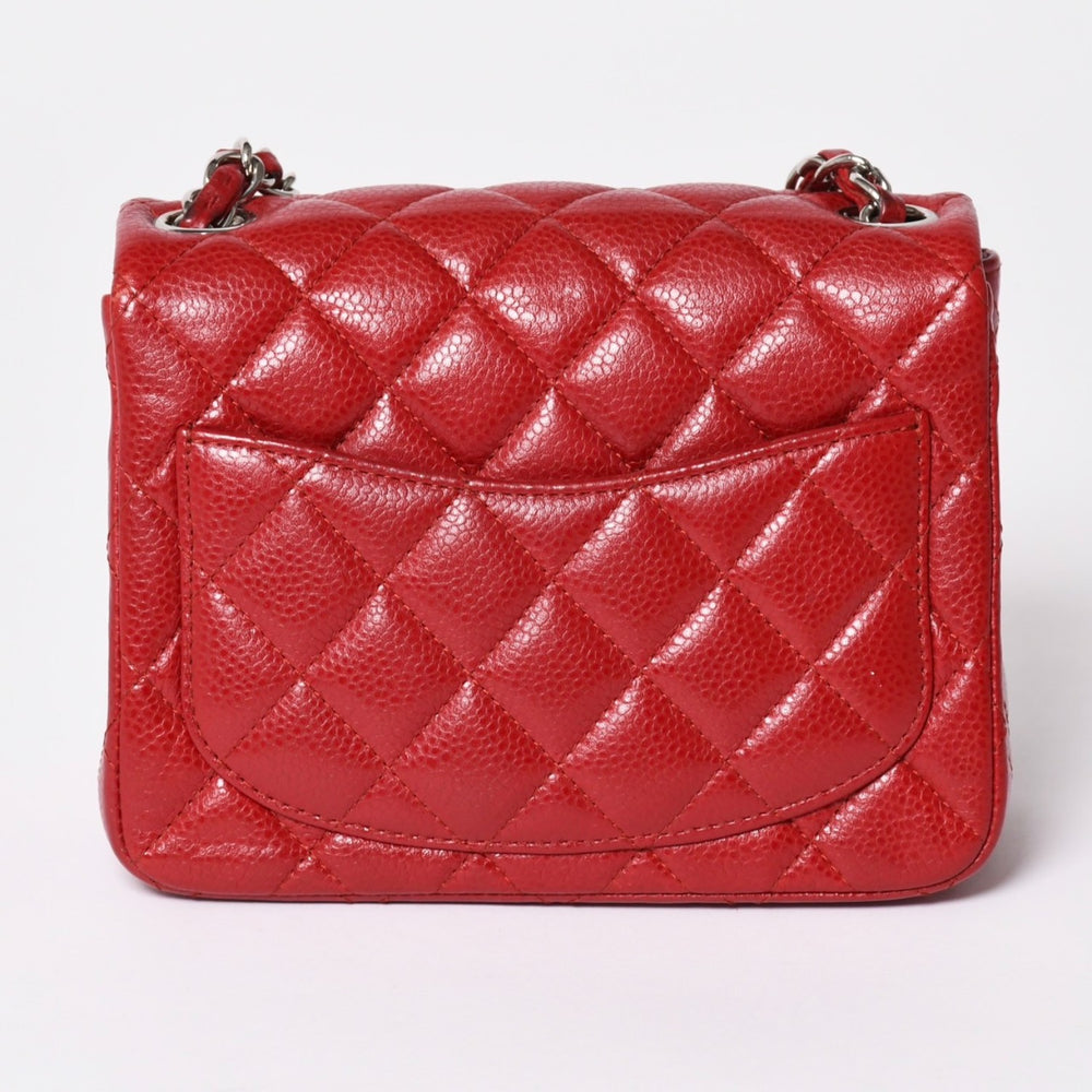 極美品 CHANEL シャネル ミニマトラッセ16 Sフラップ Sチェーンショルダーバッグ A35200 16番台 ココマーク キャビアスキン SV金具 中古 4a002002