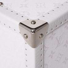 画像をギャラリービューアに読み込む, 極美品 LOUIS VUITTON ルイヴィトン コフレアクセソワール タイガラマ モノグラムキャンバス マイクロファイバー 時計収納ボックス ホワイト シルバー金具 中古 4b013607