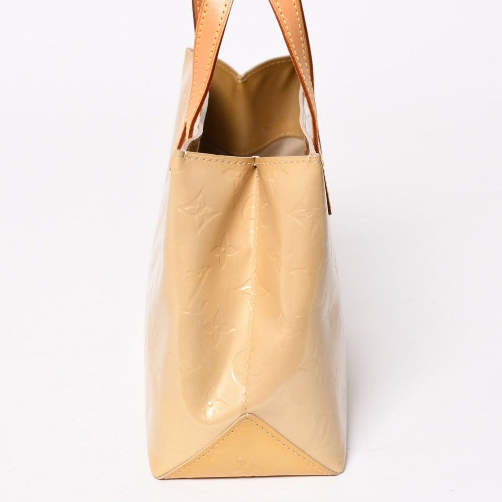極美品 Louis Vuitton ルイヴィトン Tote Bag トートバッグ ゴールド金具 ヴェルニ M91334 ベージュ 中古 4a003476
