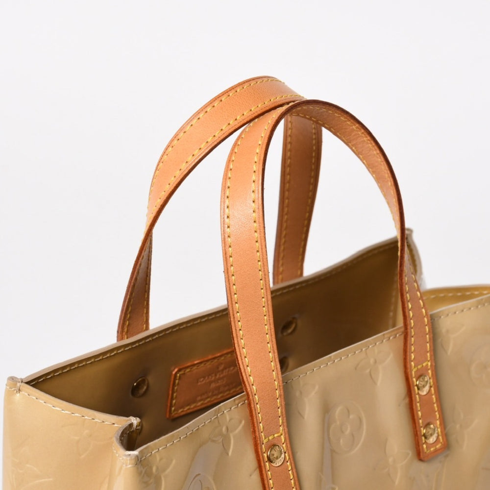 極美品 Louis Vuitton ルイヴィトン Tote Bag トートバッグ ゴールド金具 ヴェルニ M91334 ベージュ 中古 4a003476