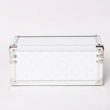 画像をギャラリービューアに読み込む, 極美品 LOUIS VUITTON ルイヴィトン コフレアクセソワール タイガラマ モノグラムキャンバス マイクロファイバー 時計収納ボックス ホワイト シルバー金具 中古 4b013607