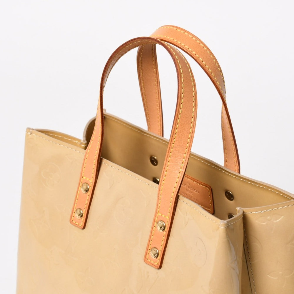 極美品 Louis Vuitton ルイヴィトン Tote Bag トートバッグ ゴールド金具 ヴェルニ M91334 ベージュ 中古 4a003476