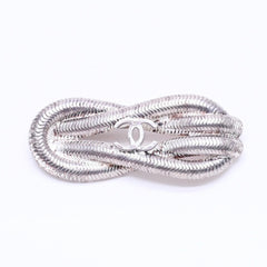 CHANEL シャネル ココマーク ブローチ ロープモチーフ 重量約37.73g 97P刻印 GP メタル シルバー 美品 中古 4c069698