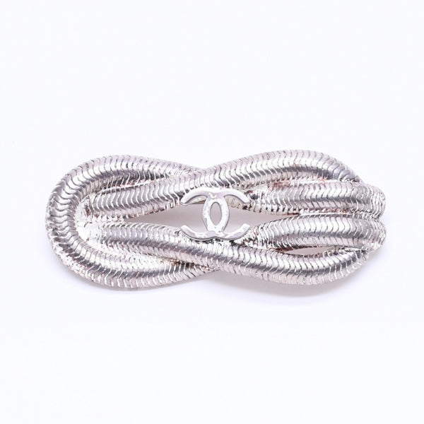 CHANEL シャネル ココマーク ブローチ ロープモチーフ 重量約37.73g 97P刻印 GP メタル シルバー 美品 中古 4c069698