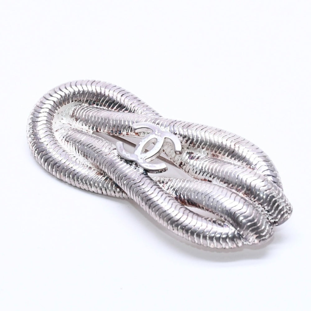 CHANEL シャネル ココマーク ブローチ ロープモチーフ 重量約37.73g 97P刻印 GP メタル シルバー 美品 中古 4c069698