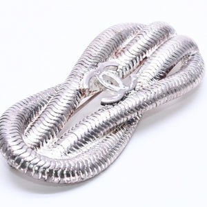 CHANEL シャネル ココマーク ブローチ ロープモチーフ 重量約37.73g 97P刻印 GP メタル シルバー 美品 中古 4c069698