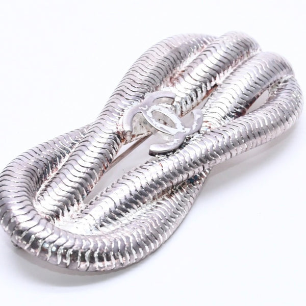 CHANEL シャネル ココマーク ブローチ ロープモチーフ 重量約37.73g 97P刻印 GP メタル シルバー 美品 中古 4c069698