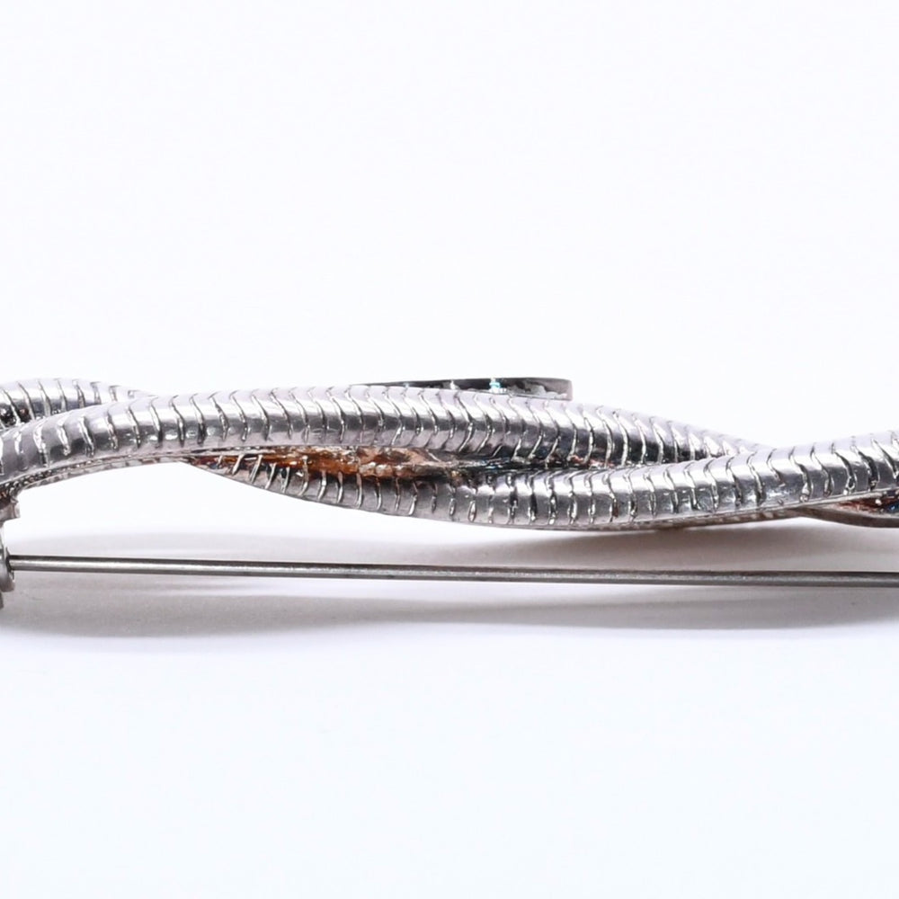CHANEL Coco Mark Brooch Rope Motif Weight Approx. 37.73g 97P Stamp GP Metal Silver Good Condition Used 4c069698
