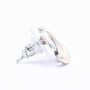 Very Good Condition CHANEL Earrings Coco Mark Silver White 01 A Stamp Made in France One Ear Weight Approx. 1.46g Used 4c061142