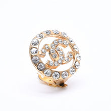 画像をギャラリービューアに読み込む, CHANEL シャネル ココマーク イヤリング 重量約15.44g GP メタル ラインストーン ゴールド クリア 両耳用 美品 中古 4c070662