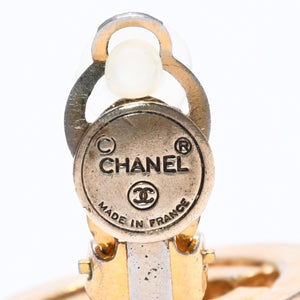 CHANEL シャネル ココマーク イヤリング 重量約15.44g GP メタル ラインストーン ゴールド クリア 両耳用 美品 中古 4c070662