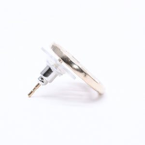 CHANEL Cocomark Earrings Accessories Weight Approx. 3.86g B17C Engraved GP Metal Gold For Both Ears Good Condition Used 65221