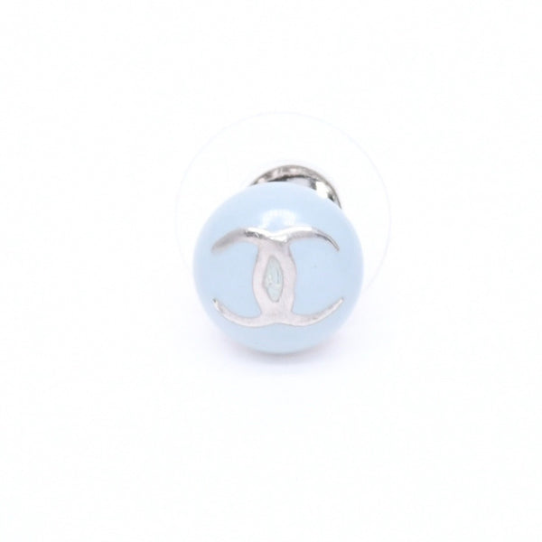 極美品 CHANEL シャネル ピアス イヤリング ココマーク ライトブルー ブルー ミニ 03 C刻印 片耳 重量約1.20g フランス製 中古 4c060801