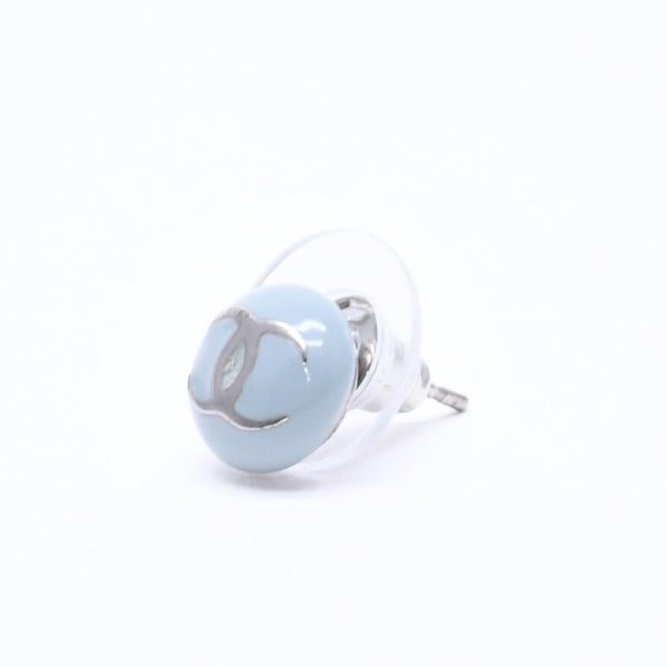 極美品 CHANEL シャネル ピアス イヤリング ココマーク ライトブルー ブルー ミニ 03 C刻印 片耳 重量約1.20g フランス製 中古 4c060801