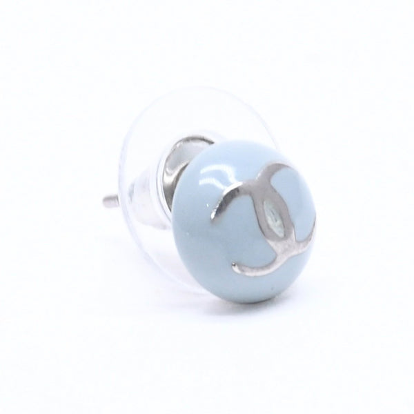 極美品 CHANEL シャネル ピアス イヤリング ココマーク ライトブルー ブルー ミニ 03 C刻印 片耳 重量約1.20g フランス製 中古 4c060801
